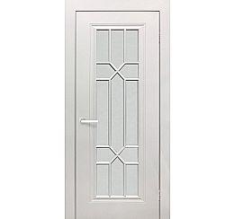Дверь межкомнатная К "Виано" Эмаль белая стекло Сатинат